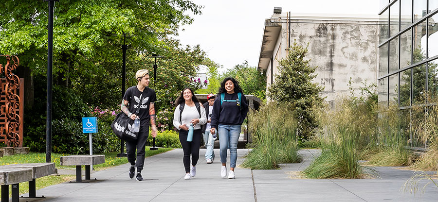South Seattle students walking on campus