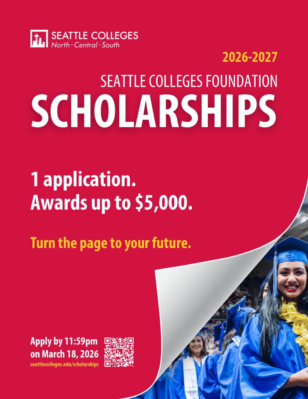 Seattle Colleges Foundation Scholarship Poster 2026-27